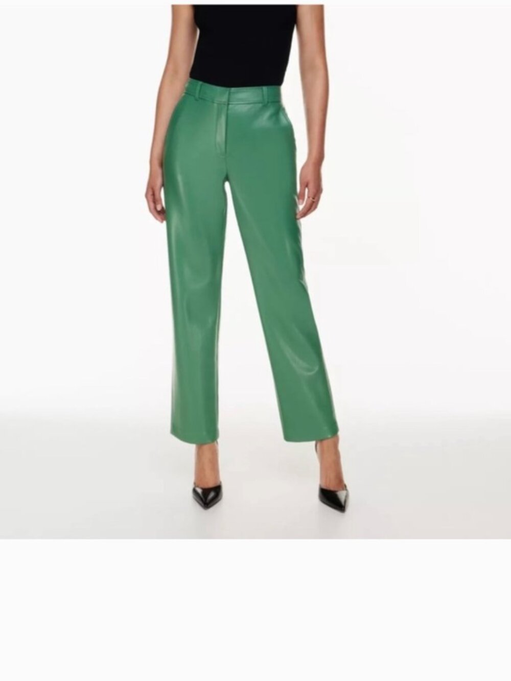 Aritzia Babaton Command Vegan Leather Pants | Forest Green | Size 4 (Fits 2)